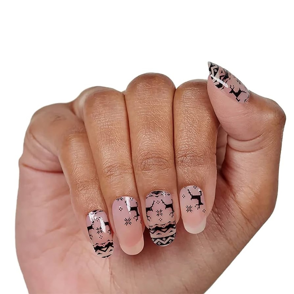 Color Street Black Design Festive Nail Wraps